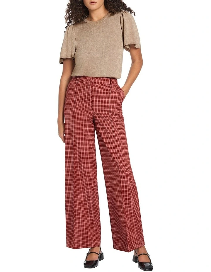 Brooklyn Wide Leg Pant in Pink