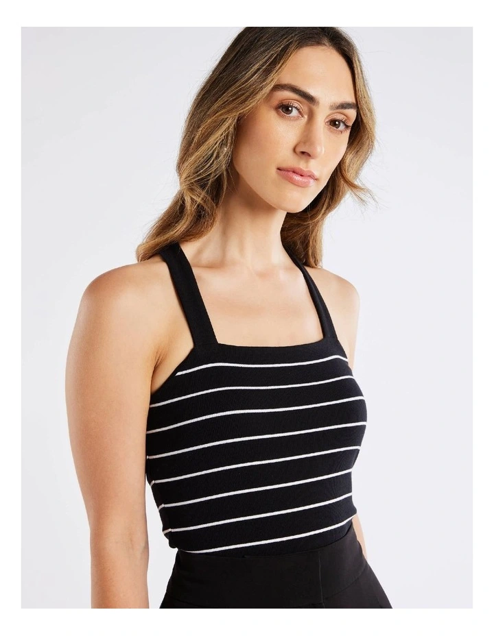 Entwine Yourself Top in Black/Ivory