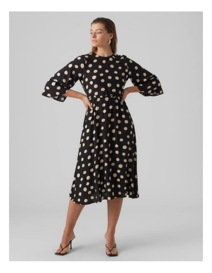 Gunver Midi Dress in Black