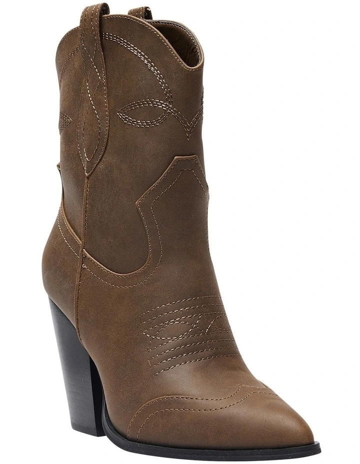 Tammy Western Boots in Brown Smooth