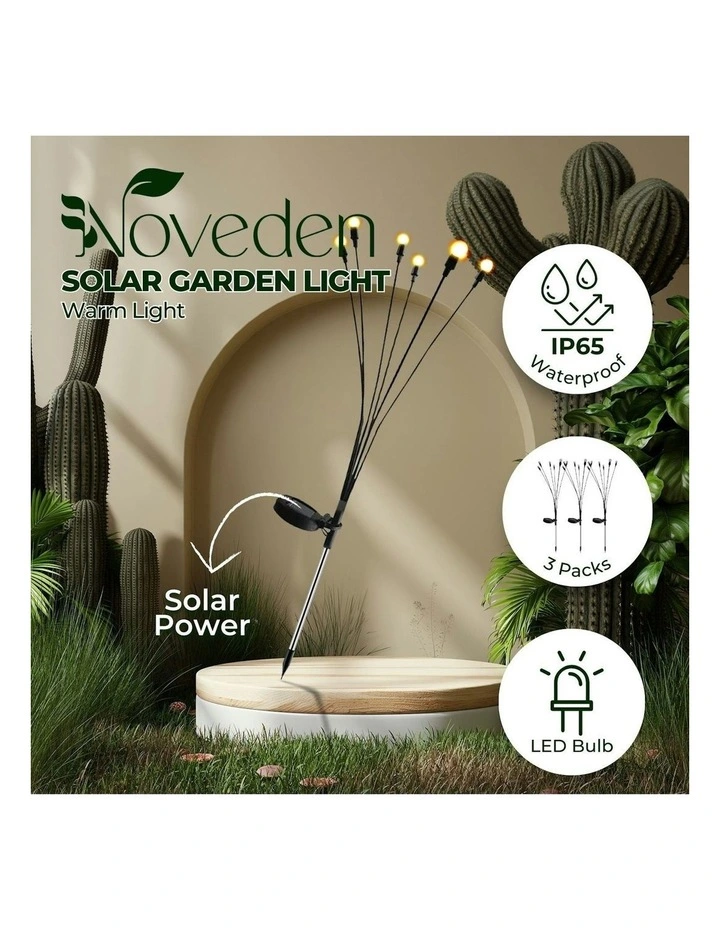 Waterproof Solar Powered Rechargeable Warm Led Light 12 Pack in Multi