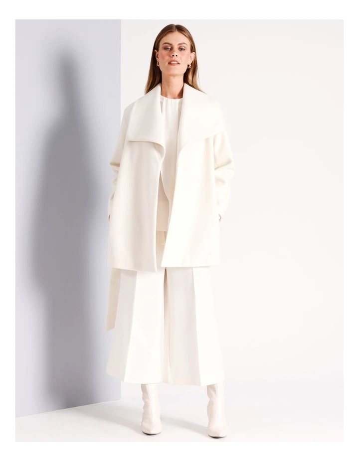 Wrap Coat in Ecru