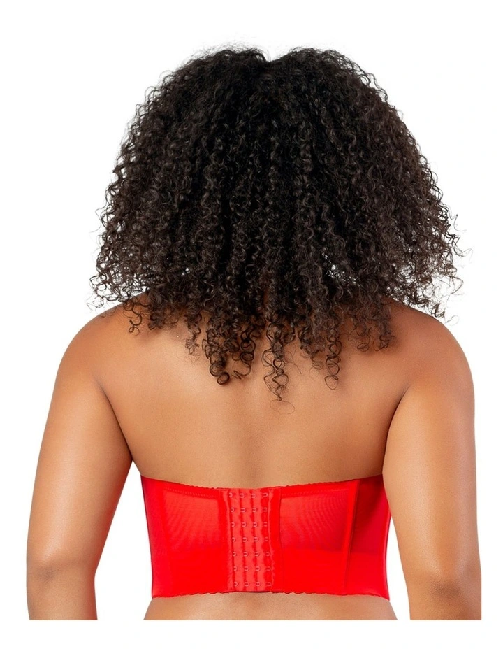 Shea Bustier Style Longline Strapless Bra in Racing Red