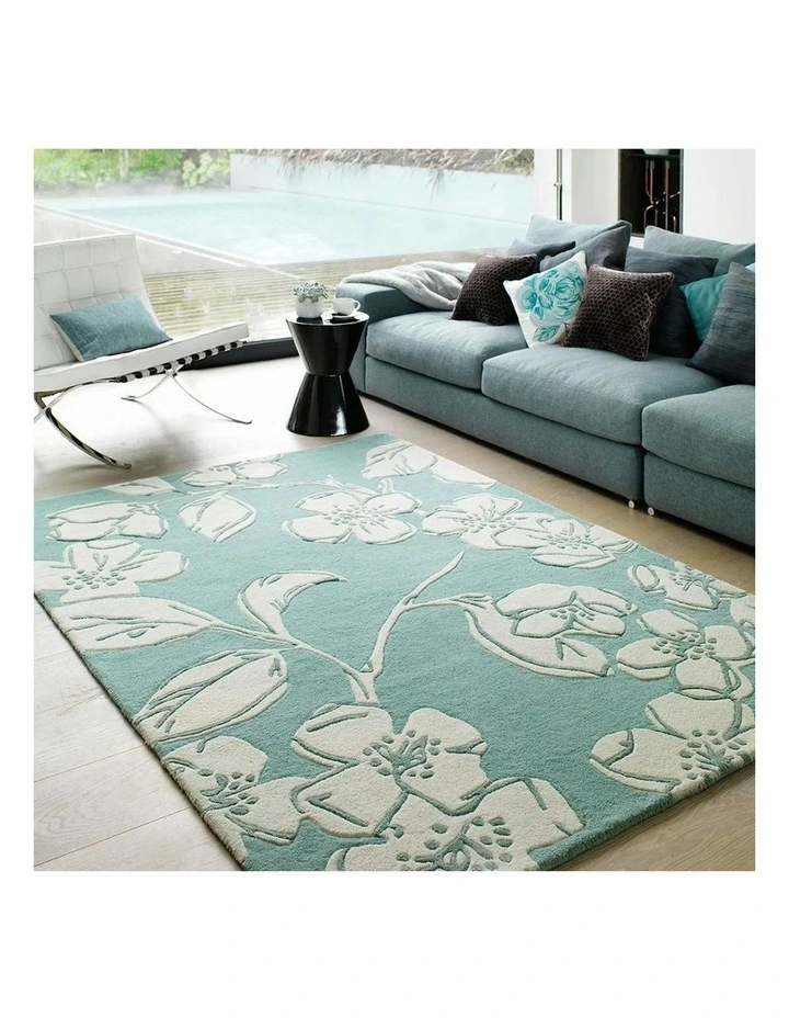 Asiatic Devore Rug in Blue