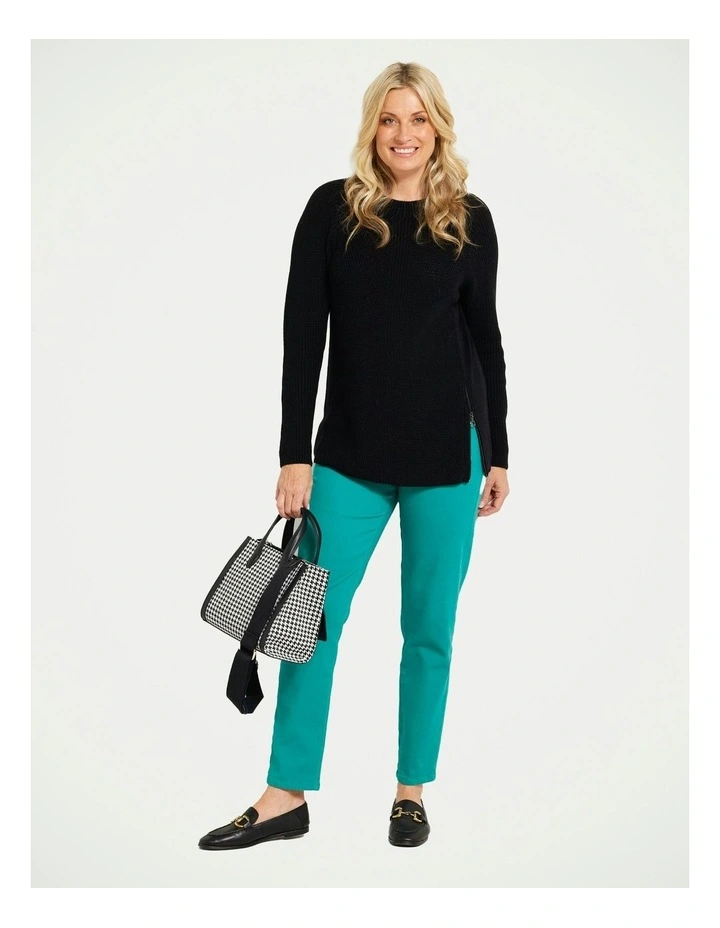 Manon Side Zip Sweater in Black