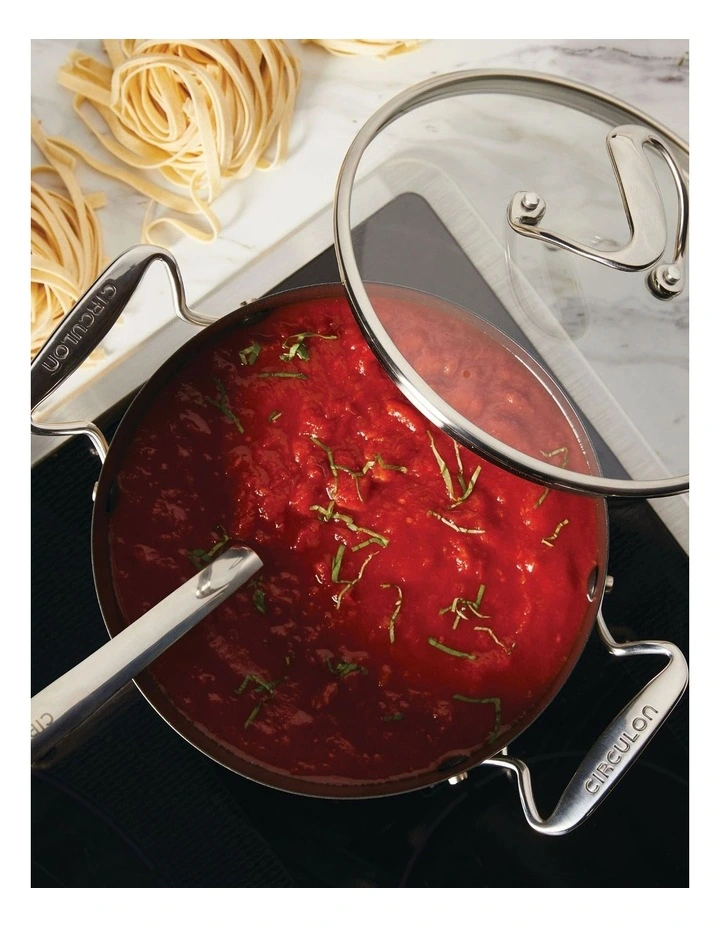 SteelShield S-Series Nonstick Covered Saucepot 22cm/3.8L in Stainless Steel