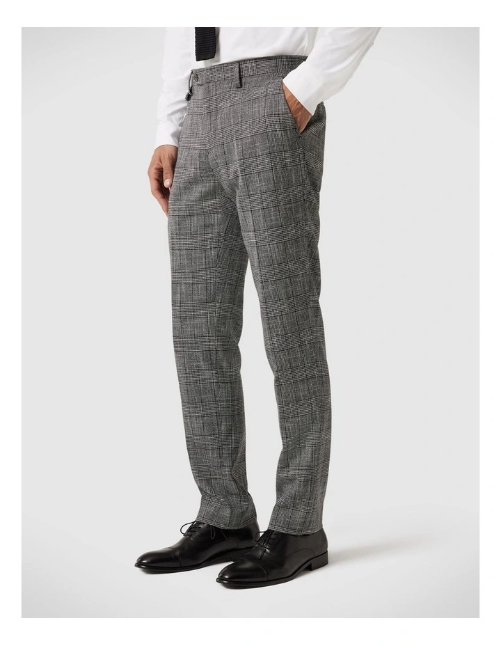 Slim Fit Check Tailored Pant in Grey Check
