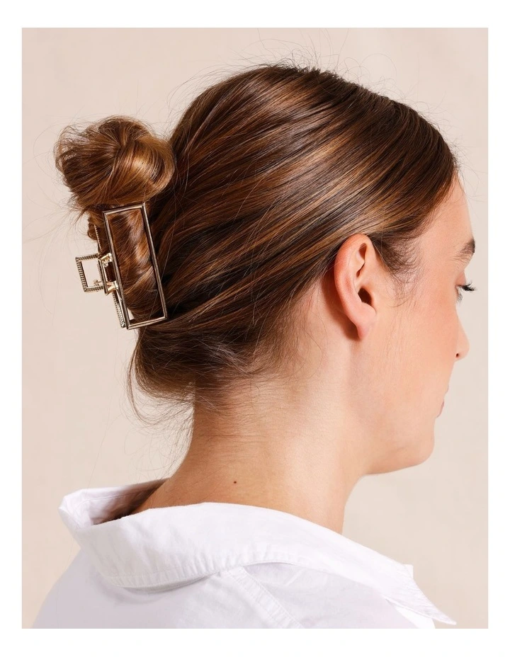 2 Pack Metal Claw Clips in Gold