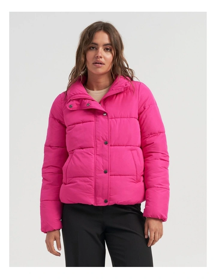 Cool Puffer Jacket in Pink