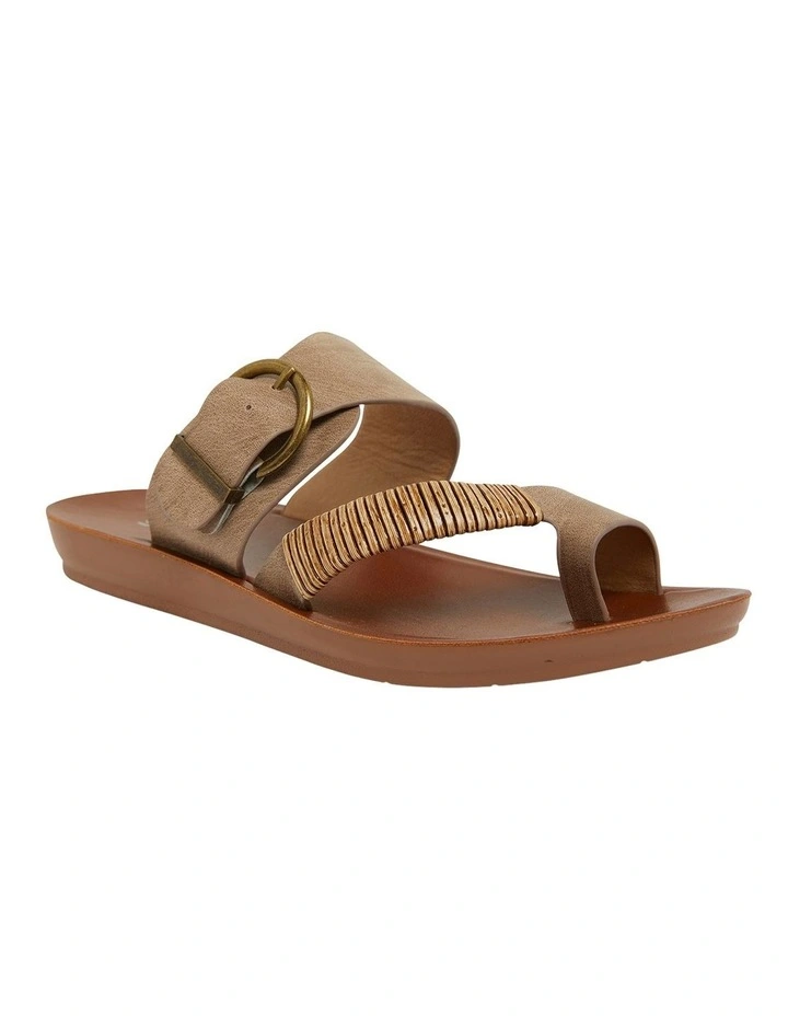Geneva Taupe Smooth Sandals
