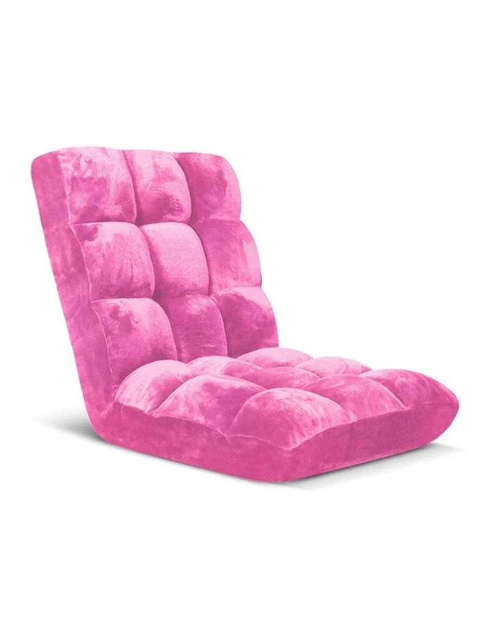 Floor Recliner Folding Cushion in Light Pink