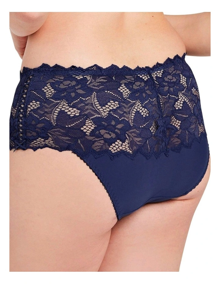 Arum Mid-Rise Lace Brief in Blue Ribbon