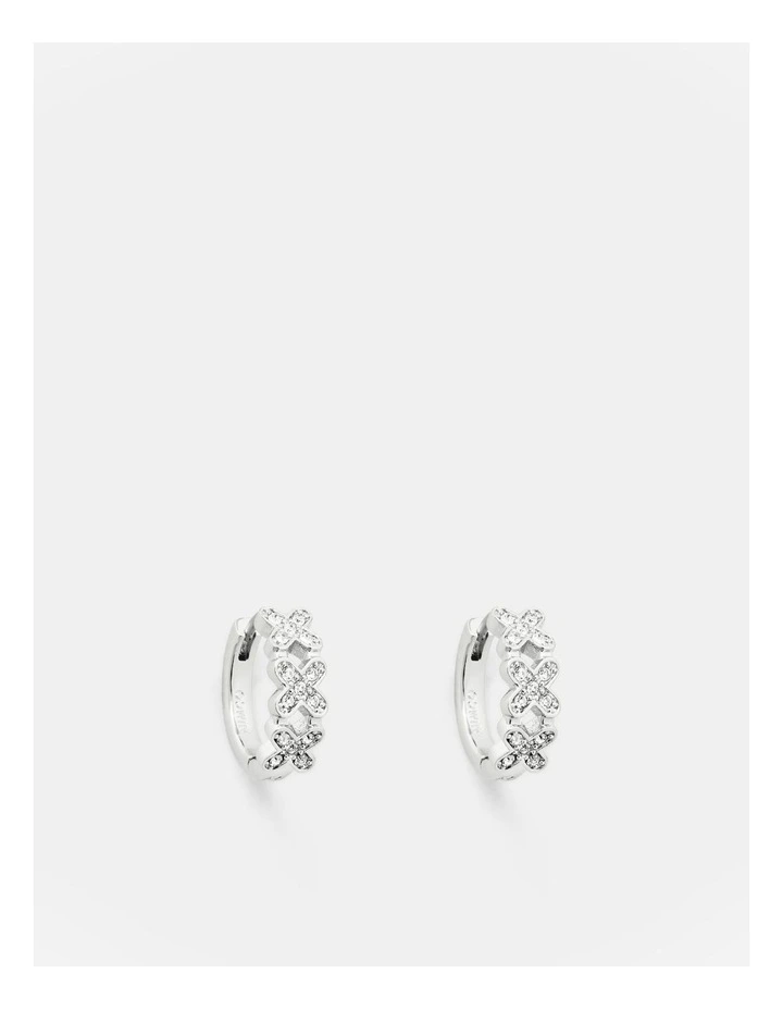 Daydream Huggie Hoop Earrings in Silver