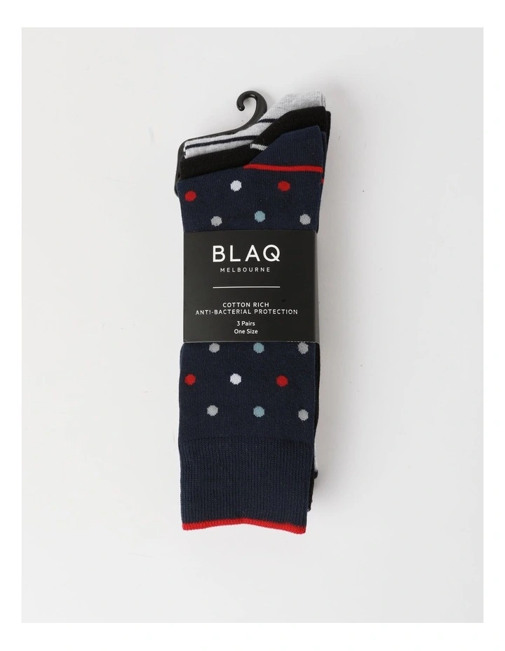 3 Pack Classic Socks in Assorted