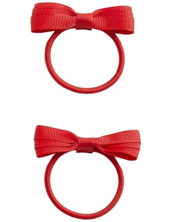 Grosgrain Bow Elastic Pack in Red