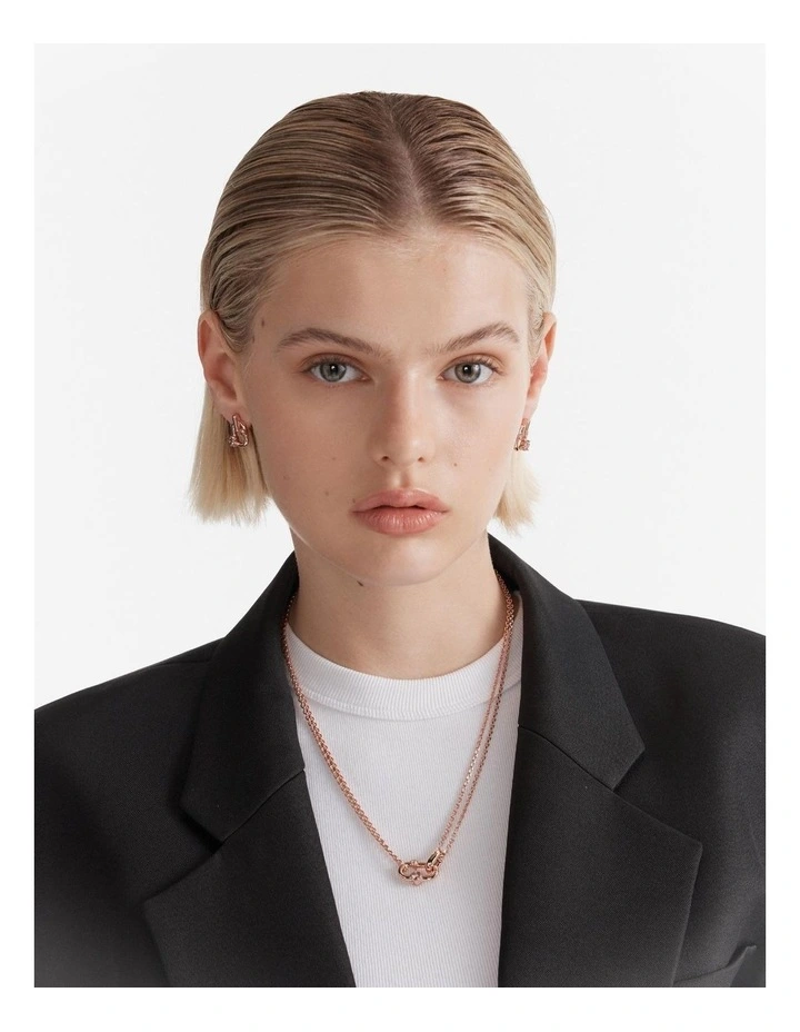 Found Link Pendant Necklace in Rose Gold