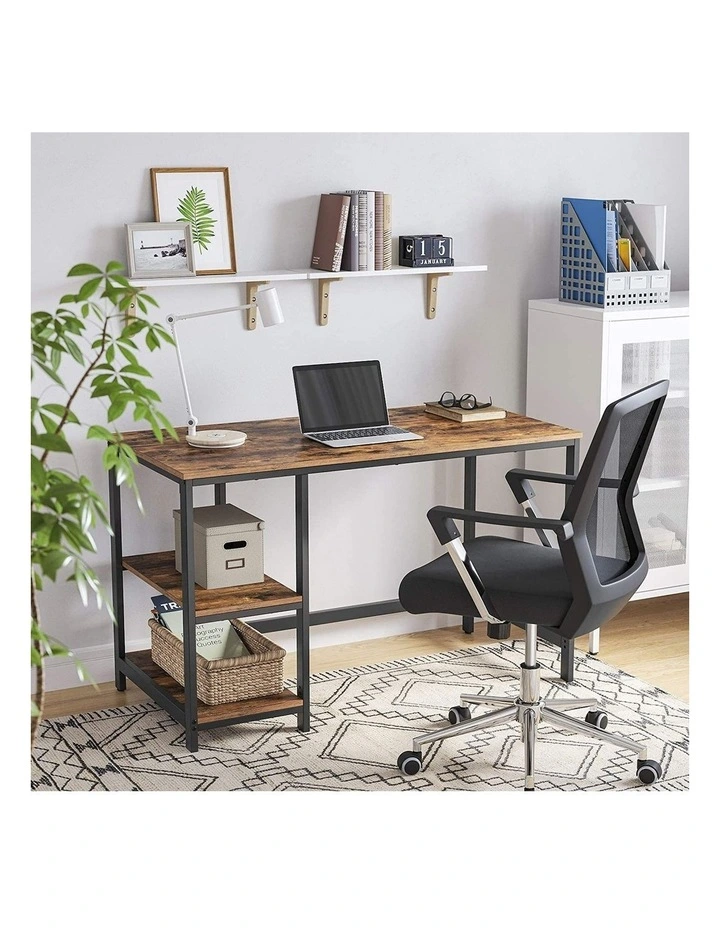 Home Office Desk 47.2inch in Rustic Brown/Black