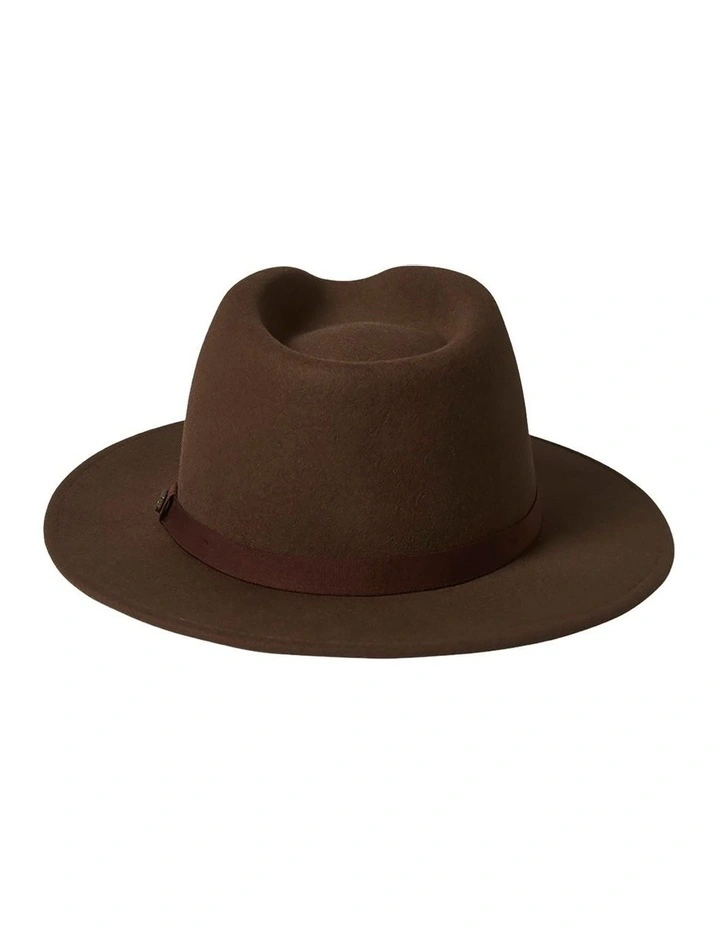 Messer Packable Fedora Hat in Dark Earth