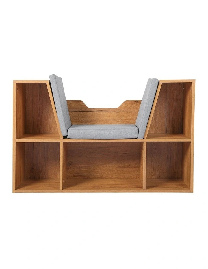 Bookcase With Seat in Brown
