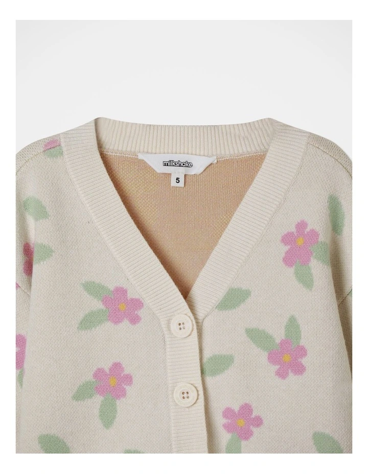 Daisy Cropped Cardigan in Oatmeal