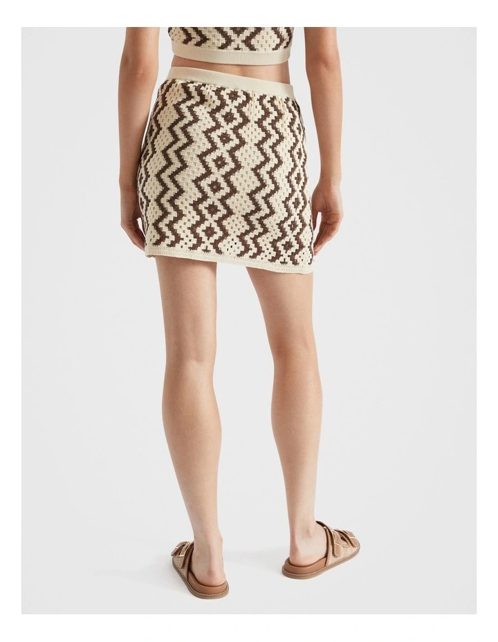 Crochet Mini Skirt in Multi