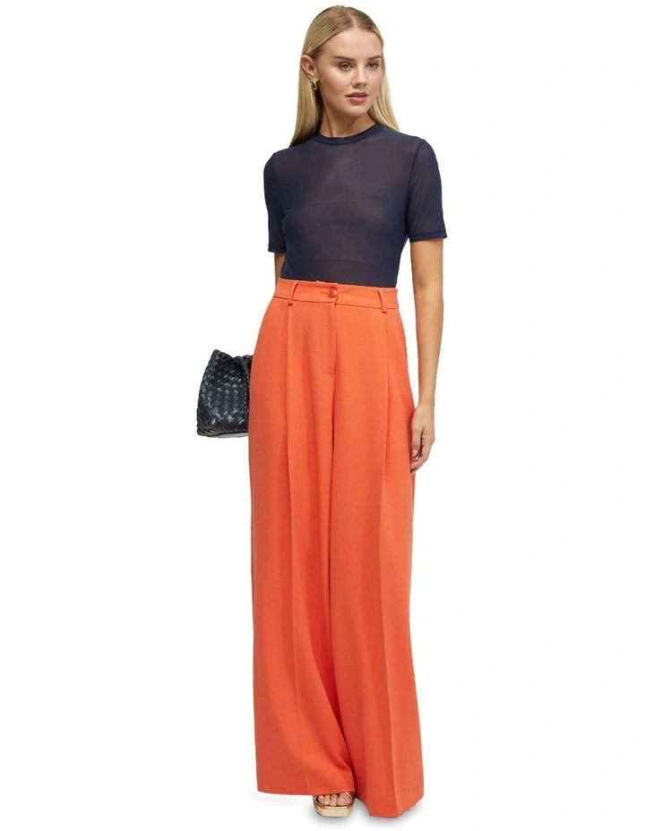 Camilla Mesh Top in Navy