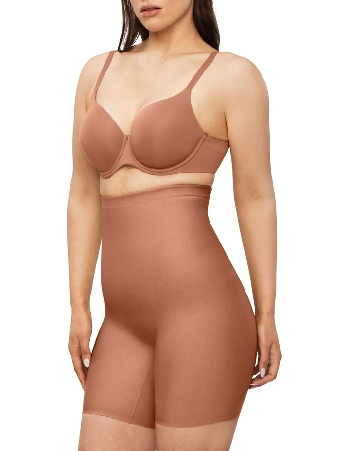 X-Factor High Waisted Thigh Shaper In Cocoa