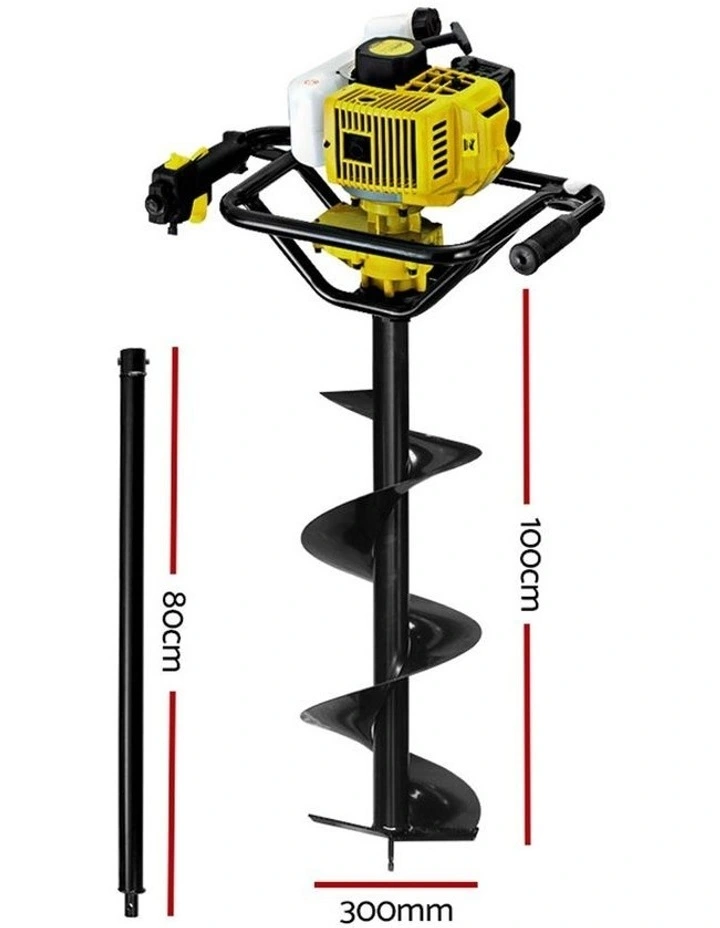 Giantz 92CC Post Hole Digger Petrol Auger Drill Borer Fence Earth Power