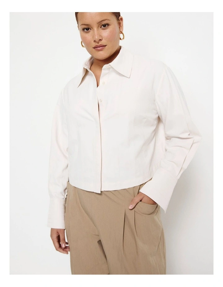 Cropped Shirt in White