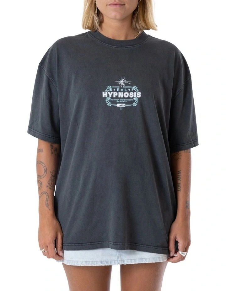 Self Hypnosis Oversized Tee in Merch Black