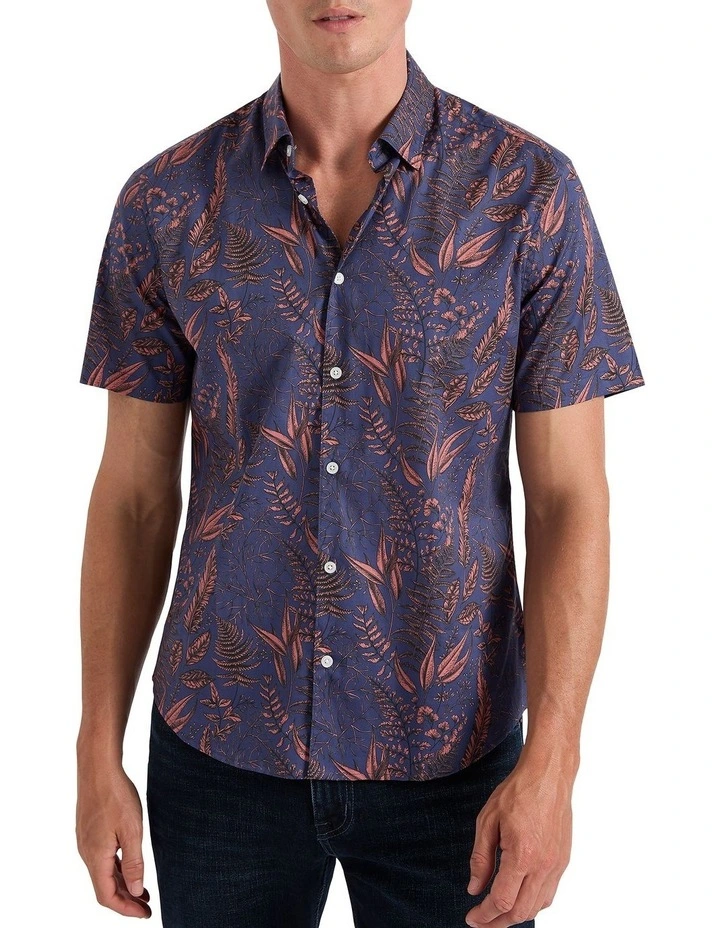 When You're Ready Shirt in Navy/Guava