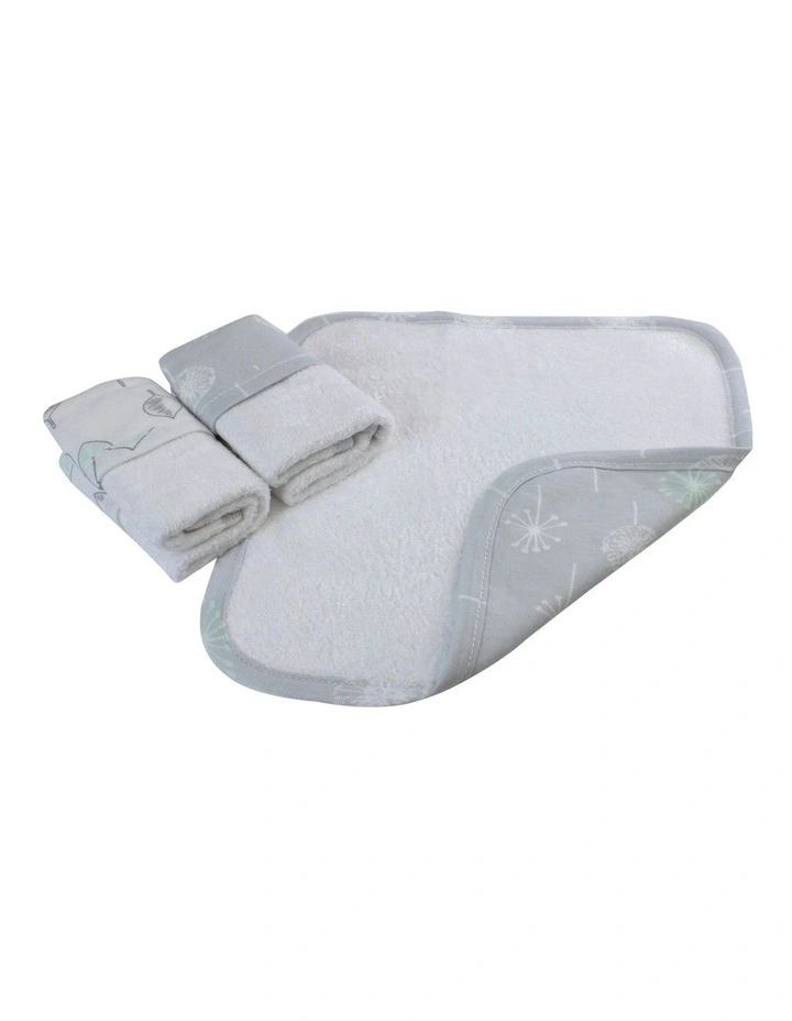 Mint Meadow Bamboo Facewashers 3 Pack in Grey