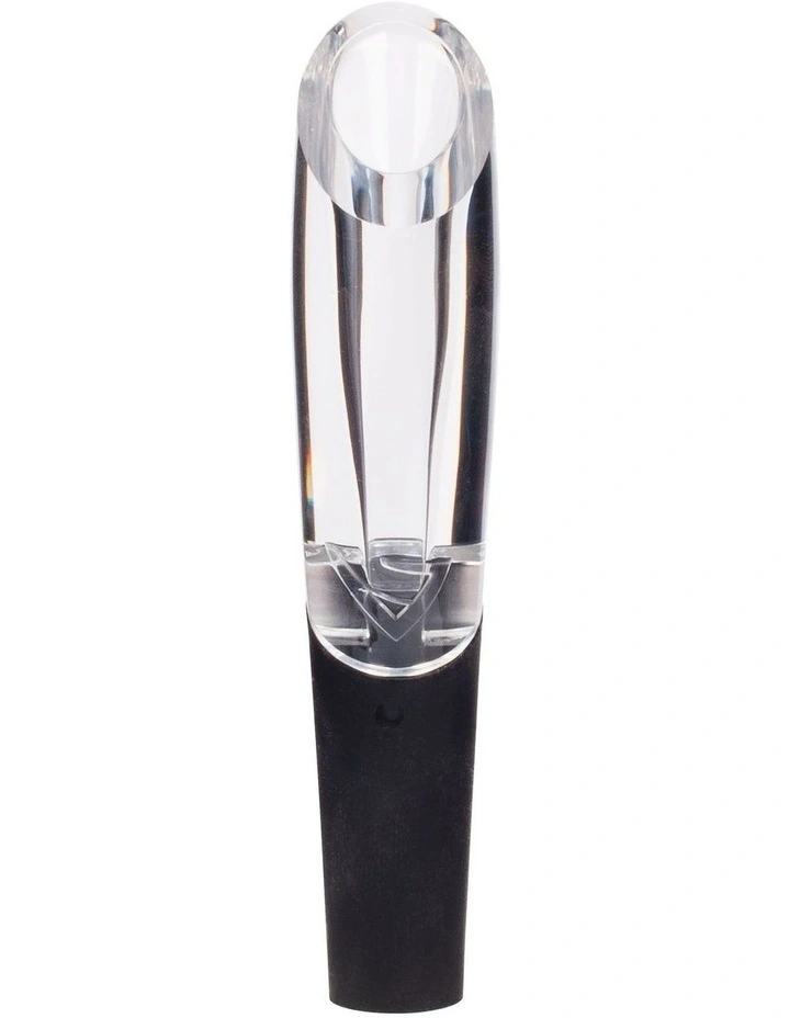 12.67x2.65x 2.65cm On Bottle Wine Aerator Black/Clear