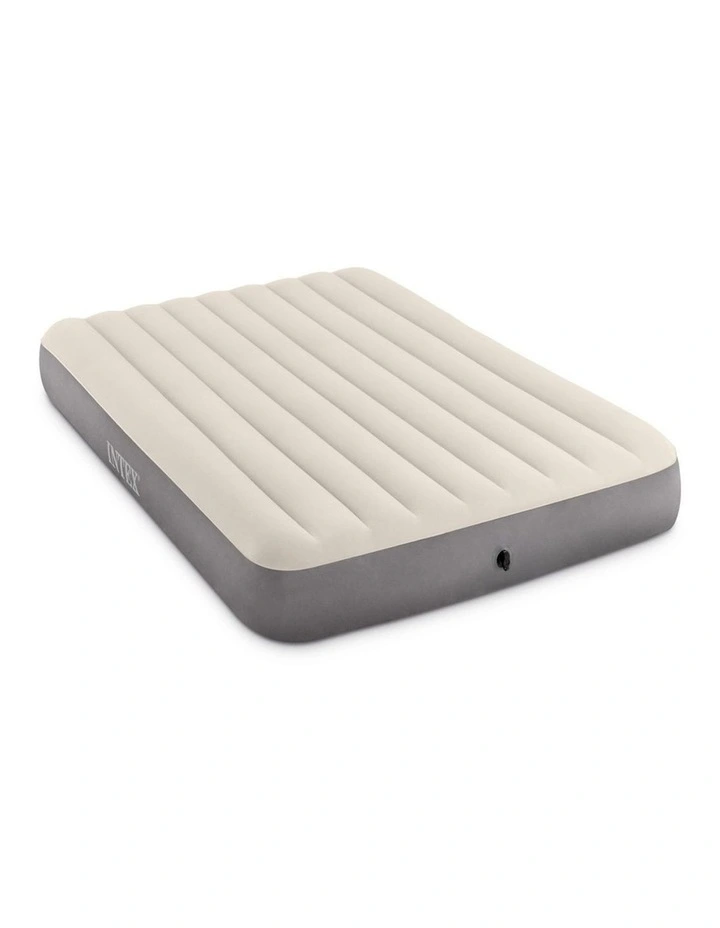 Dura-Beam Deluxe Single High Airbed Queen Beige