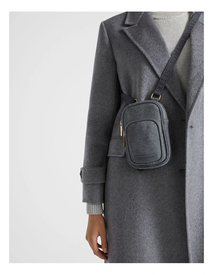 Jersey Crossbody Bag in Grey