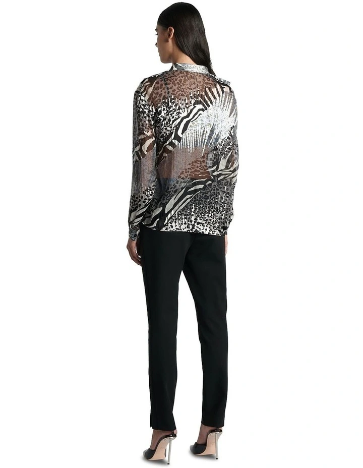 Side Panel Skinny Pant in Black