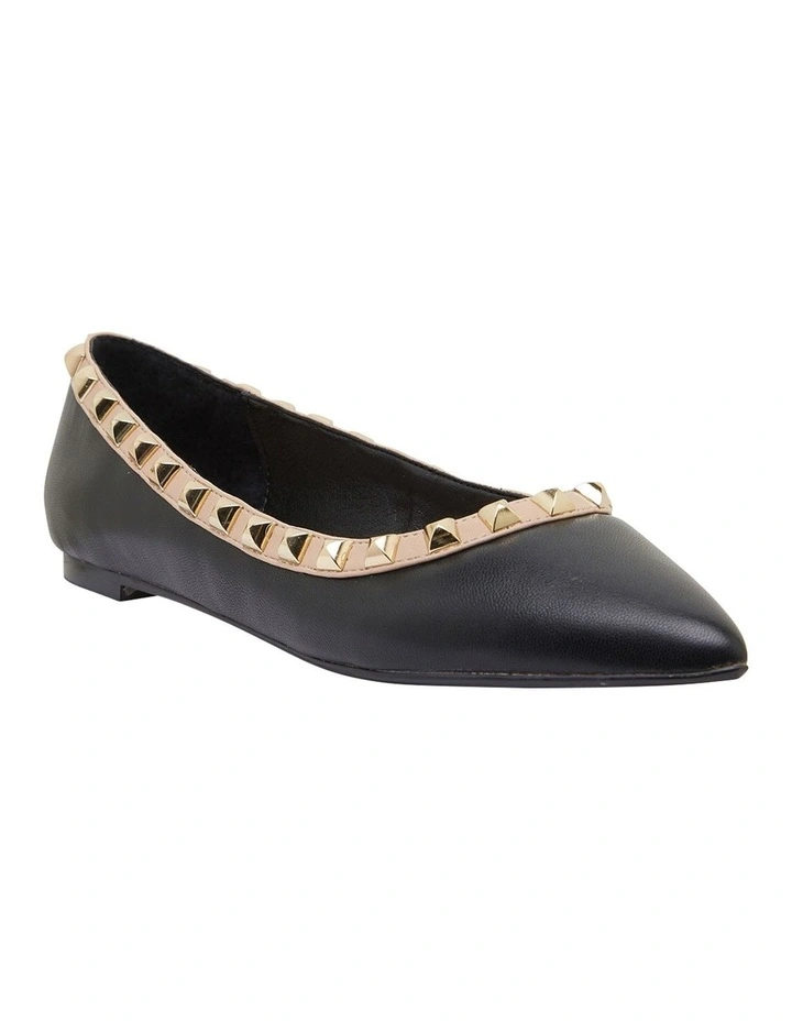 Iggy Black/Nude Kid Flat Shoes
