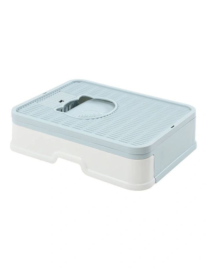 Foldable Cat Litter Box Tray in Blue