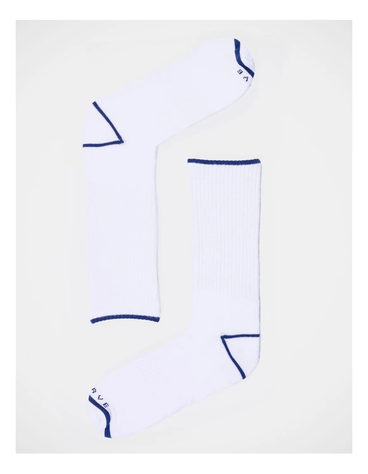 Organic Cotton Crew Sports Socks 3 Pack in Multi