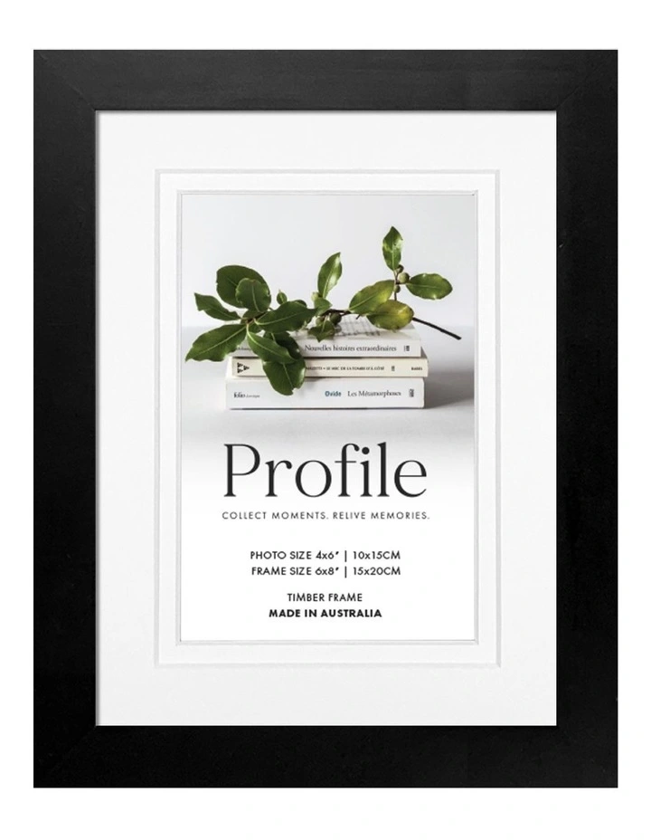 Australia Made Timber Photo Frame 6x8"/4x6" (3 Pack) in Black