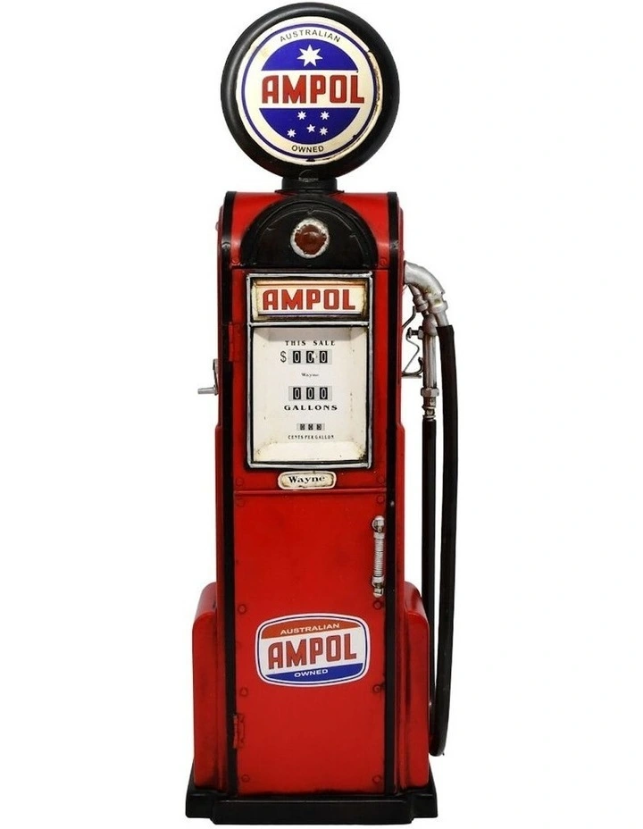 Ampol Petrol Gas/Fuel Pump 46cm in Red