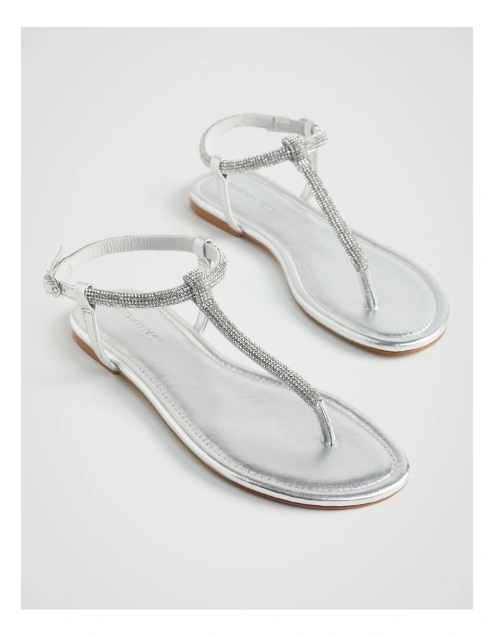 Odette Jewel Sandal in Silver
