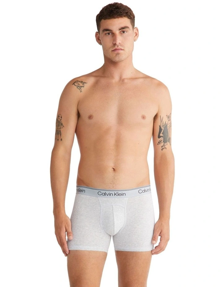 Active Pima Cotton Elastane Trunks 2 Pack in White