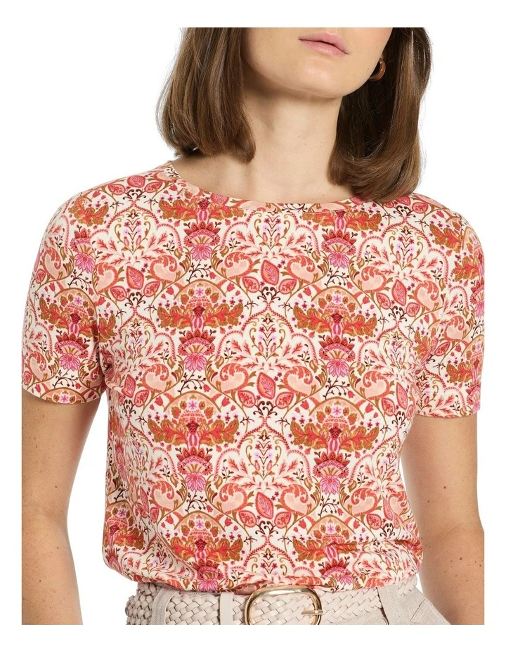 Andres Bamboo Tee in Persimmon
