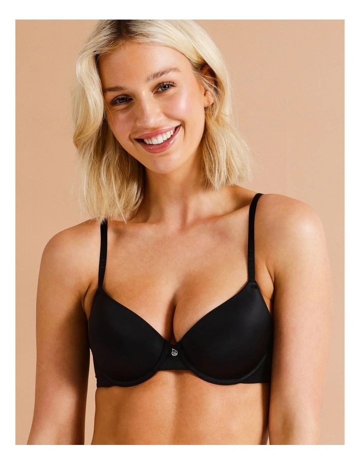 Pure Comfort Demi Cup Bra in Black