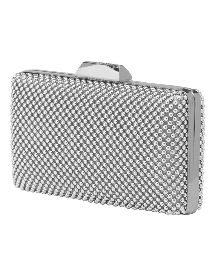 Natasha Ball Mesh Clutch in Silver