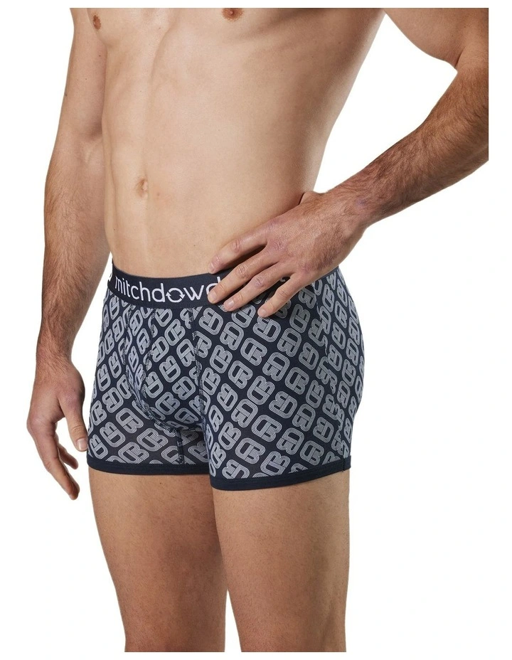 Geo Bamboo Printed Trunk in Navy