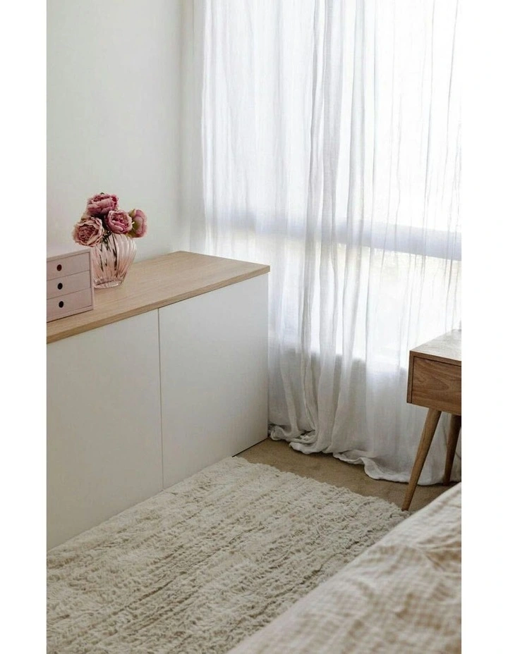 Willow Washable Highland Round Rug in Cream