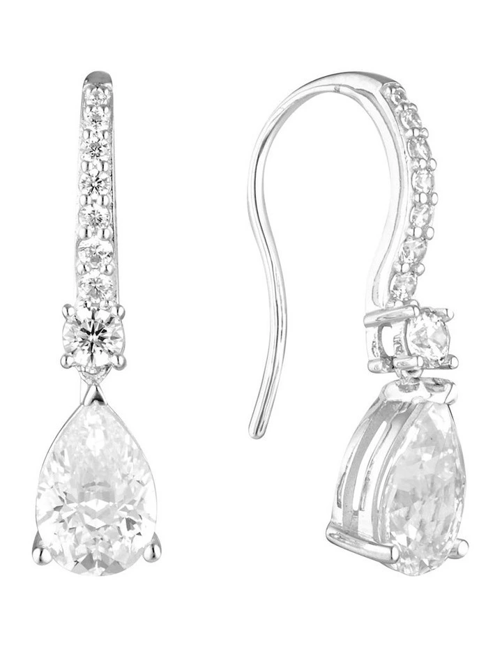 Iconic Bridal Elizabeth Silver Earrings