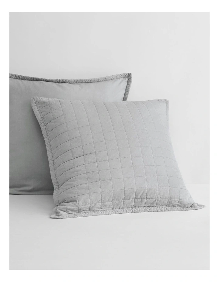 Reilly European Sham in Soft Grey